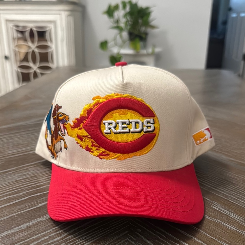 Reds Beige and Red Baseball Cap